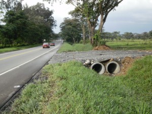 Construcciones no autorizadas al lado de la calzada